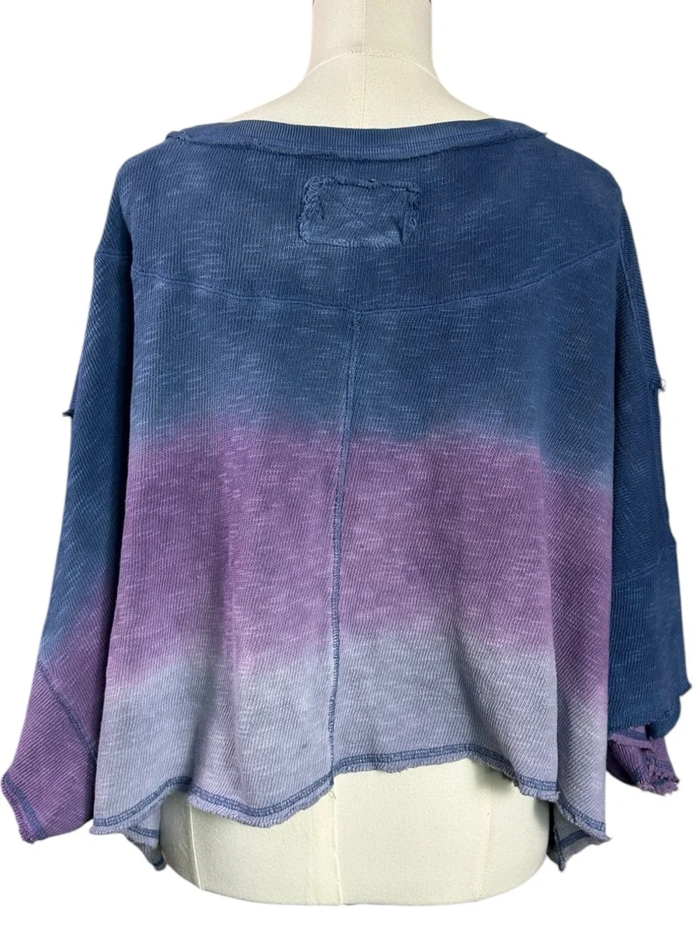Free People Bohemian Oversized Ombre After Midnight Washed Tee Size Medium NWT